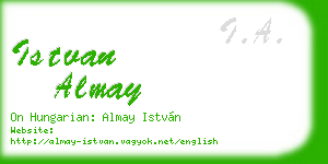 istvan almay business card