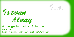 istvan almay business card